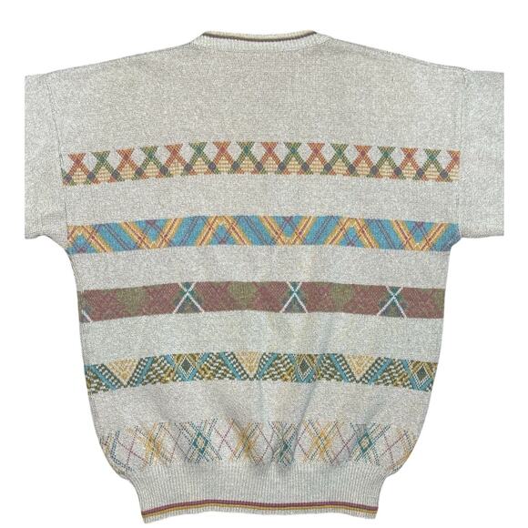 Men's Multicolor Patterned Sweater - Picture 4 of 6
